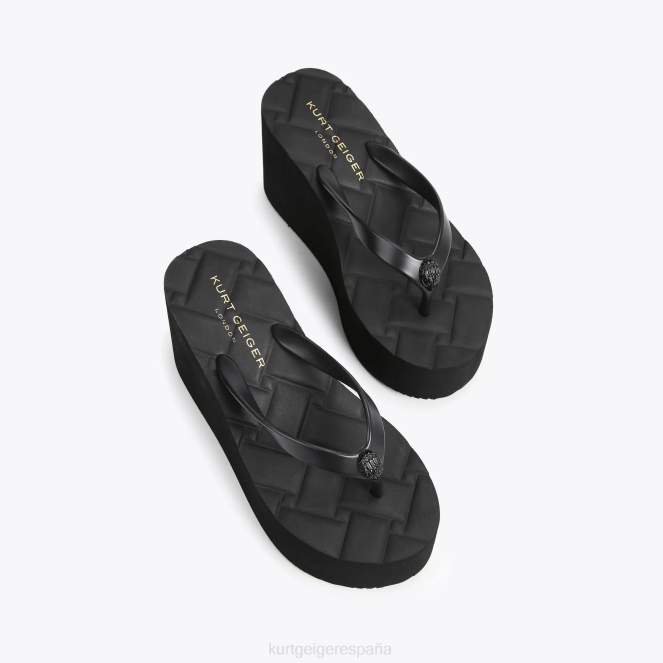 Kurt Geiger mujer Chanclas London Kensington con cuña 2LPR434 | calzados negro